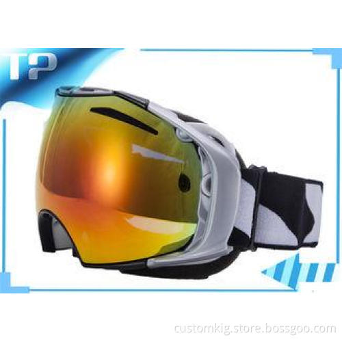 Frameless Neon White Womens Custom Snow Goggles Design For